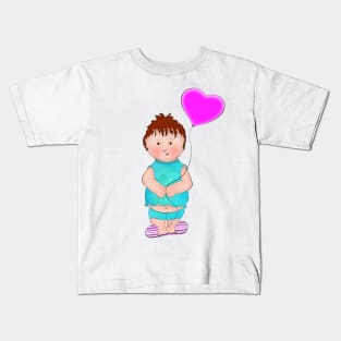 Boy and balloon Kids T-Shirt